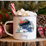 Personalised Christmas Mug with Train Image