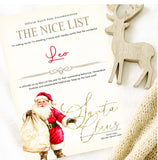 Santa's Nice List Certificate, Santa Mail, Christmas List