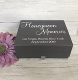 Personalised Honeymoon Memories Keepsake Box