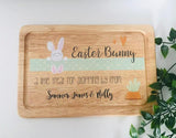 Personalised Rectangular Easter Bunny Treat Board