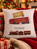 Personalised Christmas Reading Cushion Cover with Book Pocket