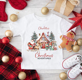 Personalised Christmas Adventure T-Shirt, Personalised Kids Christmas T-Shirt, Christmas Memories, Children’s Christmas T-Shirt