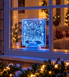 Personalised '|Santa Stop Here' LED Light Up sign, Christmas eve night light,