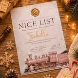 A4 Personalised Nice List Certificates