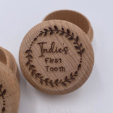 Personalised Wooden First Tooth & First Hair Cut Keepsake Box