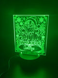 Personalised '|Santa Stop Here' LED Light Up sign, Christmas eve night light,