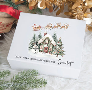 Luxury Personalised Christmas Scene Christmas Eve Box