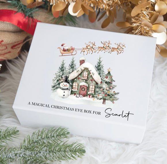 Luxury Personalised Christmas Scene Christmas Eve Box