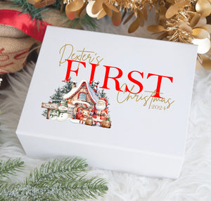 Personalised First Christmas Gift Box, Baby's First Christmas Eve Box