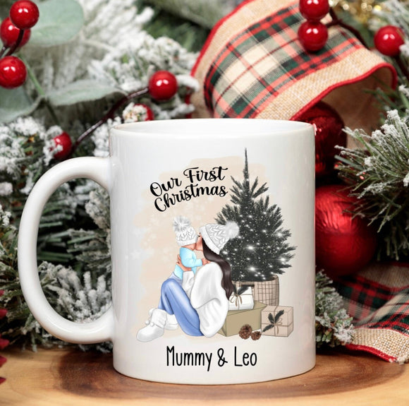Mummy's first Christmas Mug, New Mum Christmas Gift, First Christmas, New Baby Gift