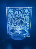 Personalised '|Santa Stop Here' LED Light Up sign, Christmas eve night light,