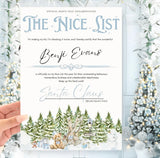 Physical A4 Nice List Certificate, Santa's Nice List Certificate, Santa Mail, Christmas List