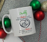 Parents to be Christmas Mugs, mum to be Christmas gift, Daddy to be Christmas gift