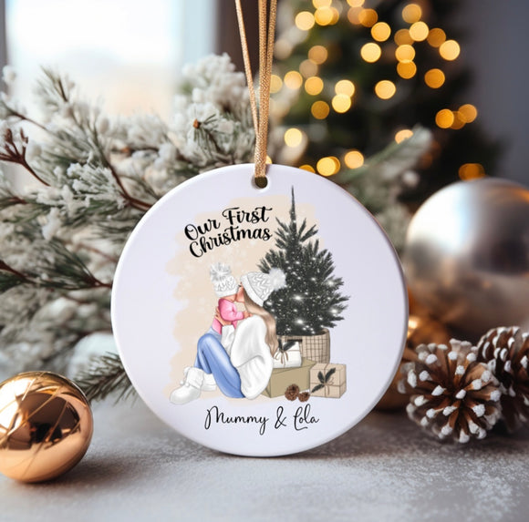 Mummy and Baby Christmas Decoration, New Baby Christmas Decoration, New Mum Christmas Decoration