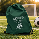 Personalised Football Boots Bag | Custom Kids Football Drawstring Bag