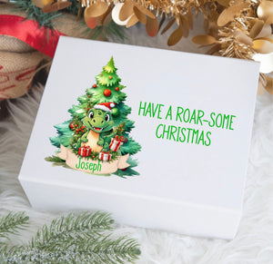 Luxury Personalised Christmas Dinosaur Christmas Box