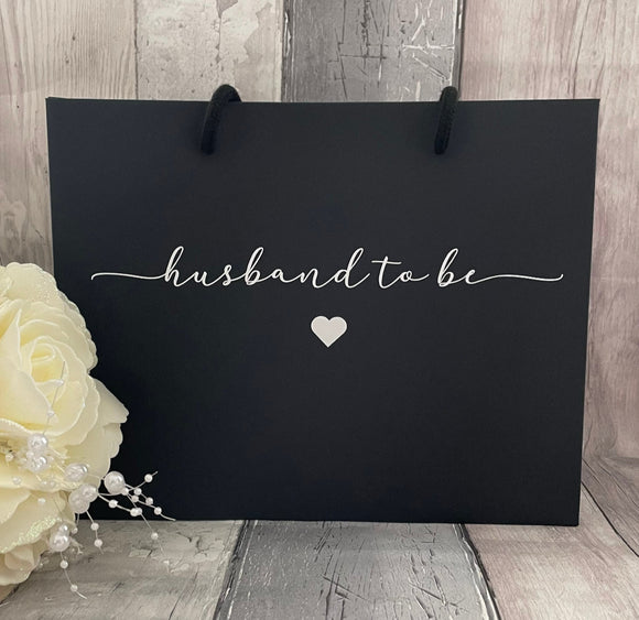 Husband To Be Gift Bag with Wedding Date