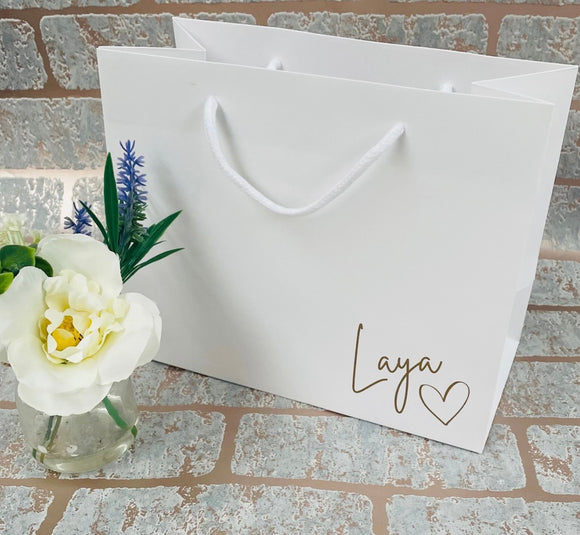 Personalised Name & Heart Gift Bag
