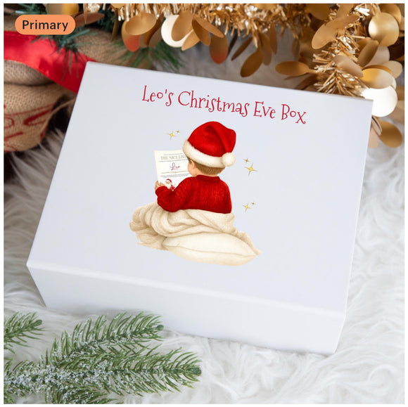 Luxury Personalised Christmas Eve Box with Boy image