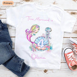 Personalised Mermaid Birthday T-Shirt