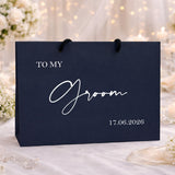 To My Groom Gift Bag with Wedding Date