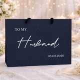 To My Husband Gift Bag with Wedding Date