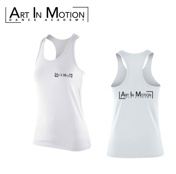 AIM Ladies White Fitness Top (S281F)