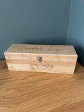 Personalised Luxury Wooden Wine Box Set