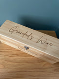 Personalised Luxury Wooden Wine Box Set