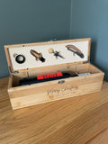 Personalised Luxury Wooden Wine Box Set