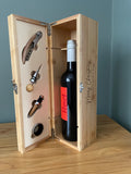 Personalised Luxury Wooden Wine Box Set