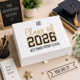 Luxury personalised School Leaver Class of 2026 Keepsake Box - Leavers Memory Box