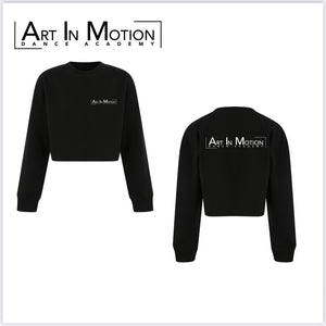 AIM Kids Black Cropped Long Sleeved Jumper (SM515)