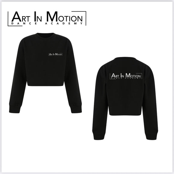 AIM Kids Black Cropped Long Sleeved Jumper (SM515)