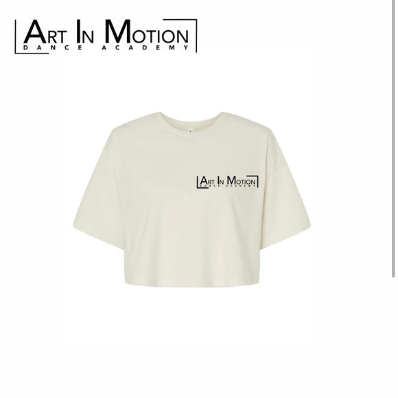 AIM Kid’s Jersey Cropped Tshirt - White (BY114)