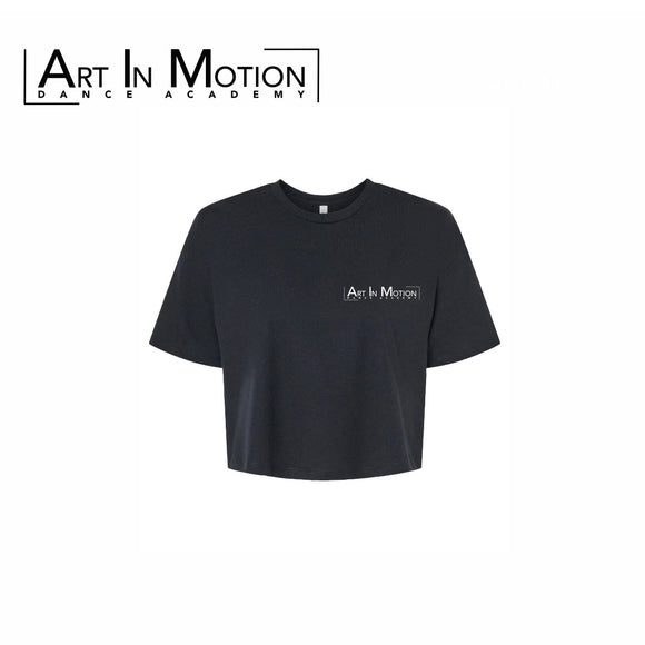 AIM Kid’s Jersey Cropped Tshirt - Black (BY114)