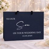 To My / Our Son Gift Bag With Wedding Date