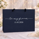 To My Groom Gift Bag with Wedding Date