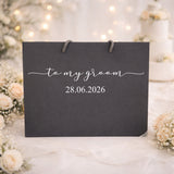To My Groom Gift Bag with Wedding Date