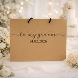 To My Groom Gift Bag with Wedding Date