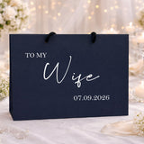 To My Wife Gift Bag With Wedding Date