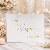 To My Wife Gift Bag With Wedding Date