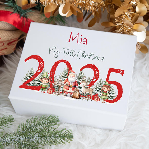 Personalised Baby's First Christmas Gift Box