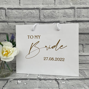 To My Bride Gift Bag With Wedding Date
