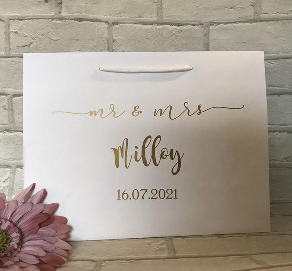 Personalised Mr & Mrs Wedding Gift Bag
