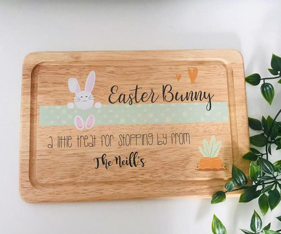 Personalised Rectangular Easter Bunny Treat Board