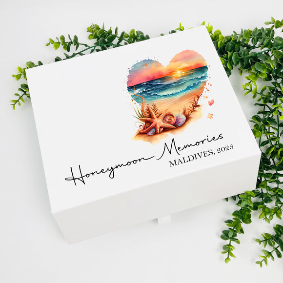 Personalised Honeymoon Memories Box
